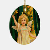Angel ringing the bell for Christmas time Keramik Ornament (Rechts)