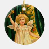 Angel ringing the bell for Christmas time Keramik Ornament (Hinten)