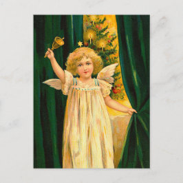 Angel ringing the bell for Christmas time Postkarte
