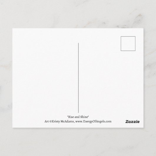 Angel Rise Shine Frische Pasta machen Postkarte (Rückseite)