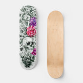 Angel Rose Blumen Skull Cards Würfeln Uhr Skateboard (Vorderseite)