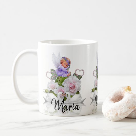 Angel-Rose-Tasse Kaffeetasse (Mit Donut)