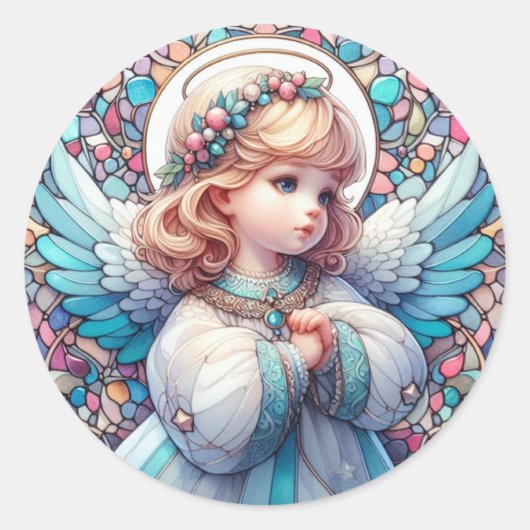 Angel Round Stickers (Vorderseite)