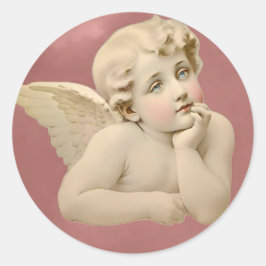 Angel Round Stickers