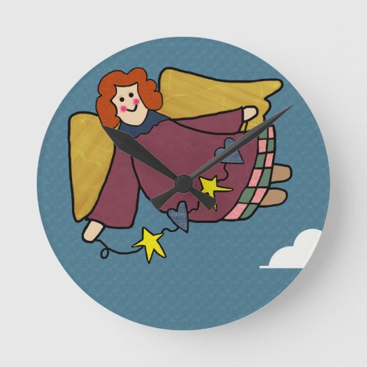 Angel Runde Wanduhr (Vorderseite)