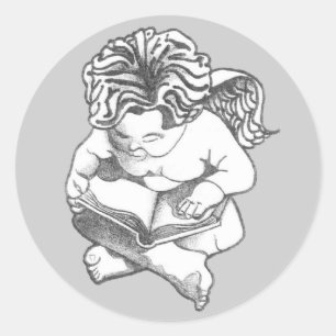 Angel Runder Aufkleber