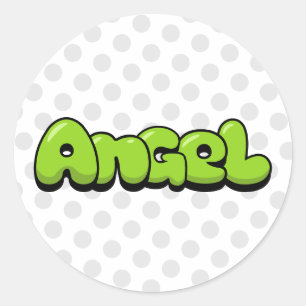 Angel Runder Aufkleber