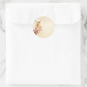 Angel Runder Aufkleber (Tasche)