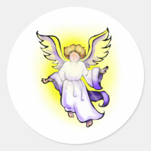 Angel Runder Aufkleber