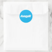 Angel Runder Aufkleber (Tasche)