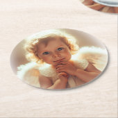 Angel Runder Pappuntersetzer (Angewinkelt)