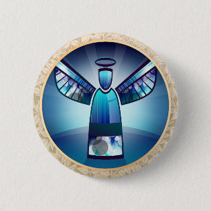 Angel: Schaltfläche "Blauer Engel-Pinback" Button