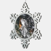 ANGEL SCHNEEFLOCKEN Zinn-Ornament (Rechts)