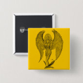 Angel Schwarz-Gelb-Design Button (Vorne & Hinten)