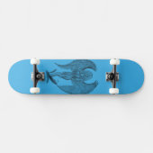 Angel - Schwarz und Blau Skateboard (Horizontal)