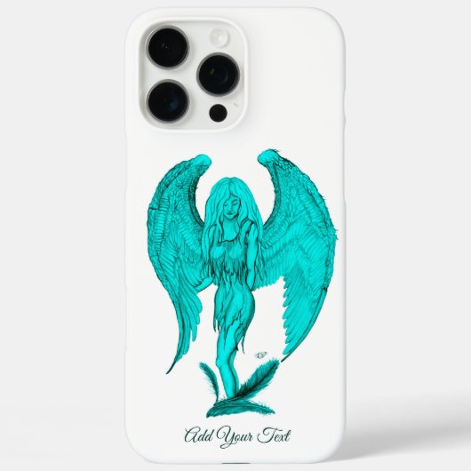 Angel , Schwarz und Grün Case-Mate iPhone Hülle (Rückseite)