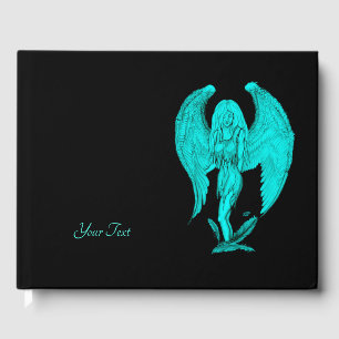 Angel , Schwarz und Grün Gästebuch