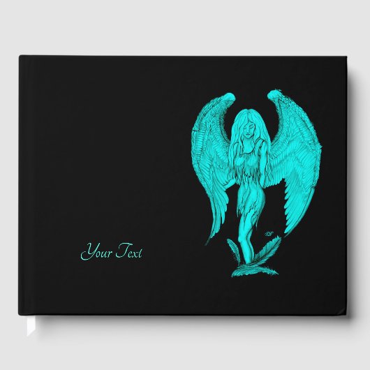 Angel , Schwarz und Grün Gästebuch (Vorderseite)