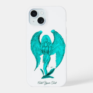 Angel , Schwarz und Grün iPhone 15 Hülle