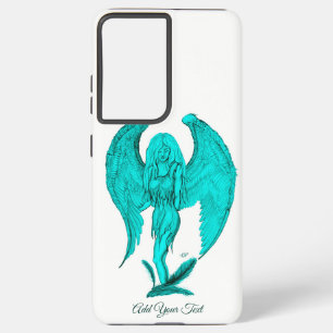 Angel , Schwarz und Grün Samsung Galaxy Hülle