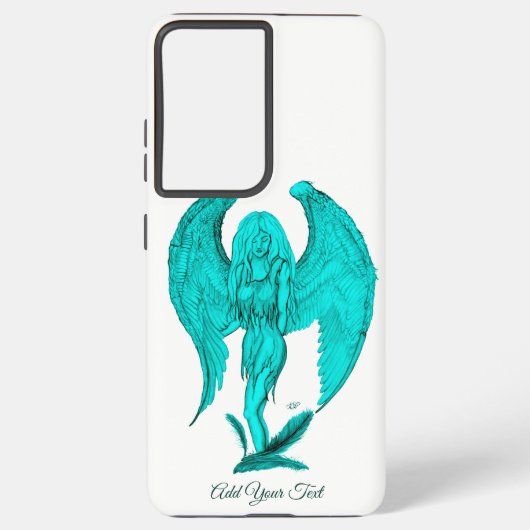 Angel , Schwarz und Grün Samsung Galaxy Hülle (Rückseite)