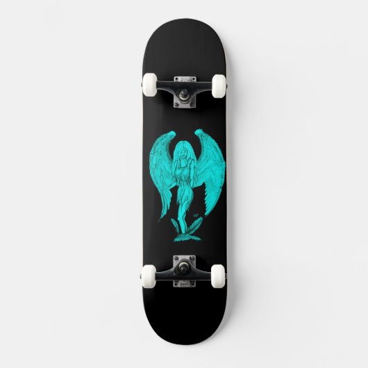 Angel , Schwarz und Grün Skateboard (Vorderseite)