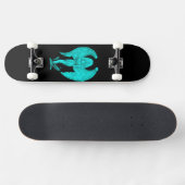 Angel , Schwarz und Grün Skateboard (Horizontal)