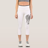 Angel, Schwarz und Weiß Capri Leggings (Vorderseite)