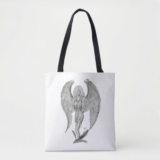 Angel, Schwarz und Weiß Tasche (Vorderseite)