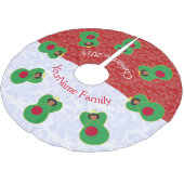 Angel Schwarzes Haar aus Bangladesch mit Fahne Polyester Weihnachtsbaumdecke (Schrägansicht)