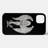 Angel - Schwarzweiß-Design Case-Mate iPhone Hülle (Rückseite (Horizontal))