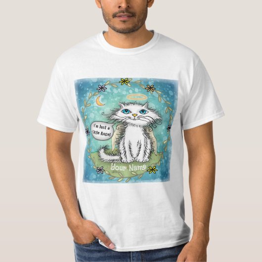 Angel Scraggles Cat T-Shirt (Vorderseite)