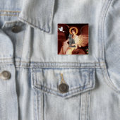 Angel Seated - Russische Blaue Katze Button (Beispiel)