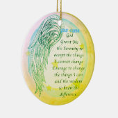 Angel Serenity Prayer Keramik Ornament (Rechts)