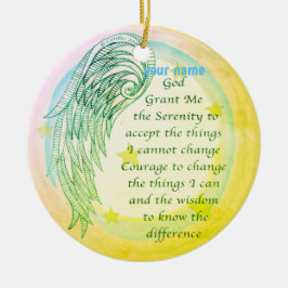 Angel Serenity Prayer Keramik Ornament