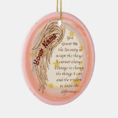 Angel Serenity Prayer Keramik Ornament (Rechts)