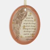 Angel Serenity Prayer Keramik Ornament (Rechts)