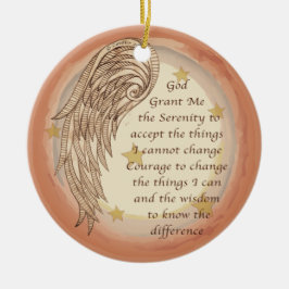 Angel Serenity Prayer Keramik Ornament