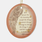 Angel Serenity Prayer Keramik Ornament (Links)