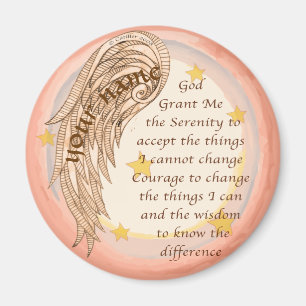 Angel Serenity Prayer Magnet