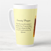 Angel Serenity Prayer Yellow Gold Orange Latte Mug Milchtasse (Linke Ecke)