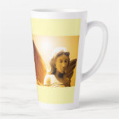 Angel Serenity Prayer Yellow Gold Orange Latte Mug Milchtasse (Rechts)