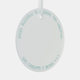Angel Sessing Aquamarin und Aqua gefestigt Ornament Aus Glas