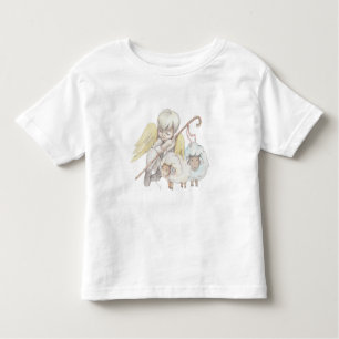 Angel Shepherd mit Lämmern Pastoral Kleinkind T-shirt