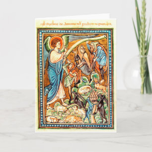 Angel & Shepherds Weihnachtskarte Blank Card Feiertagskarte