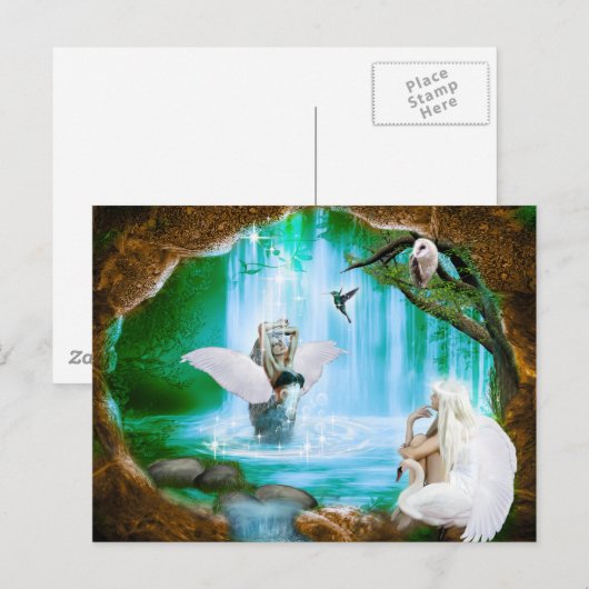 Angel Shower Postkarte (Vorne/Hinten)