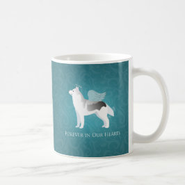 Angel Silver Siberian Husky Dog Pet Memorial Kaffeetasse