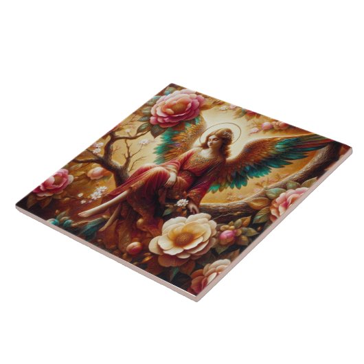 Angel Sitting Alone on a Tree Limb Fliese (Seite)