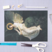 Angel sitzend auf einem Felsen von Abbott Thayer Seidenpapier (Handwerk)