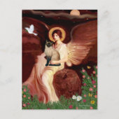 Angel sitzend - Siegel Point Siam Katze Postkarte (Vorderseite)